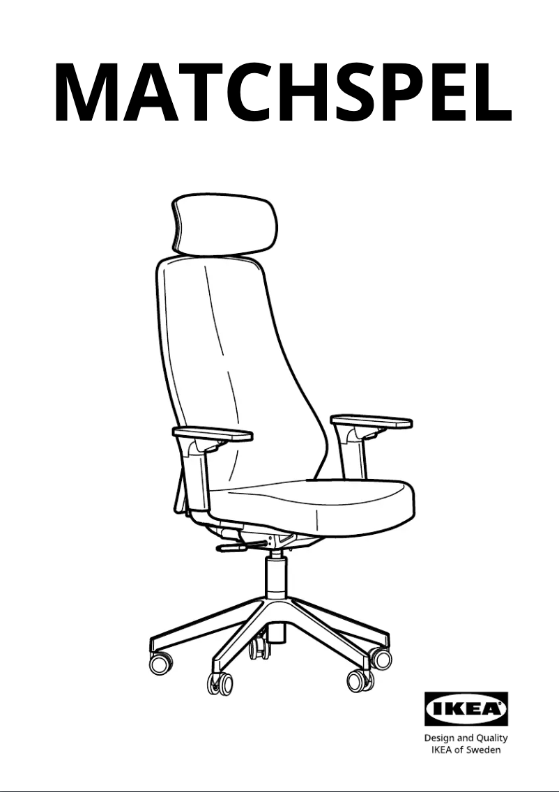 Page 1 de la notice Manuel utilisateur Ikea MATCHSPEL 605.742.84