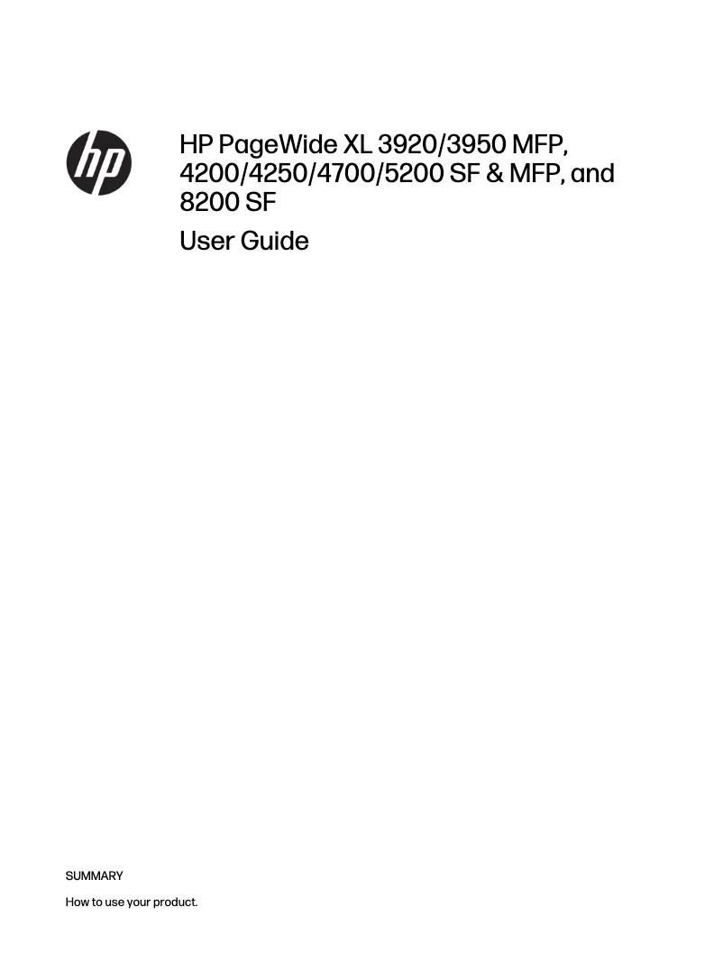 Página 1 del manual Manual de usuario HP PageWide XL 4250