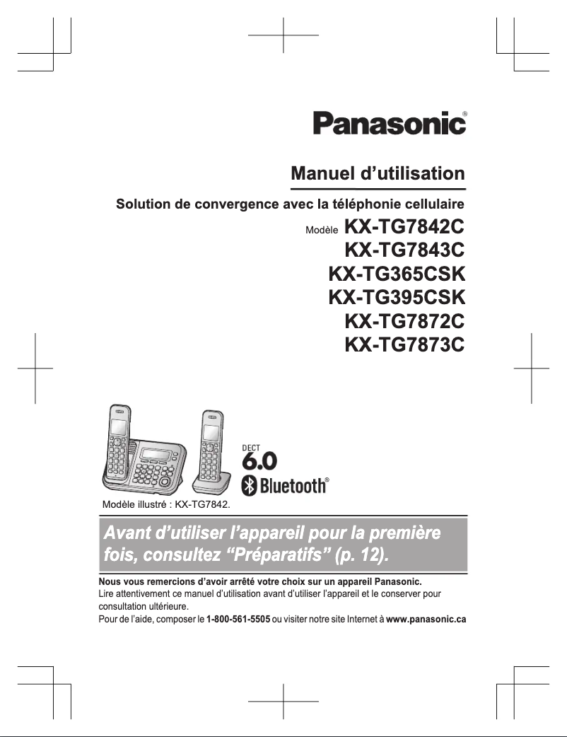 Página 1 del manual Manual de usuario Panasonic KX-TG7872