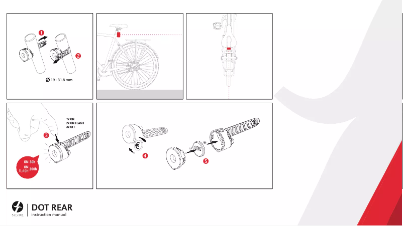 Page 1 de la notice Manuel utilisateur Spanninga Dot Rear