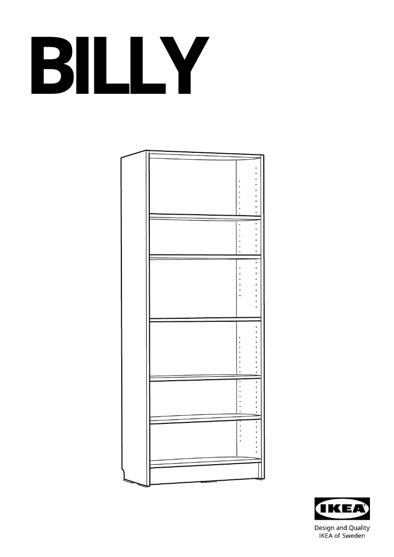 Page 1 de la notice Manuel utilisateur Ikea BILLY 005.220.47