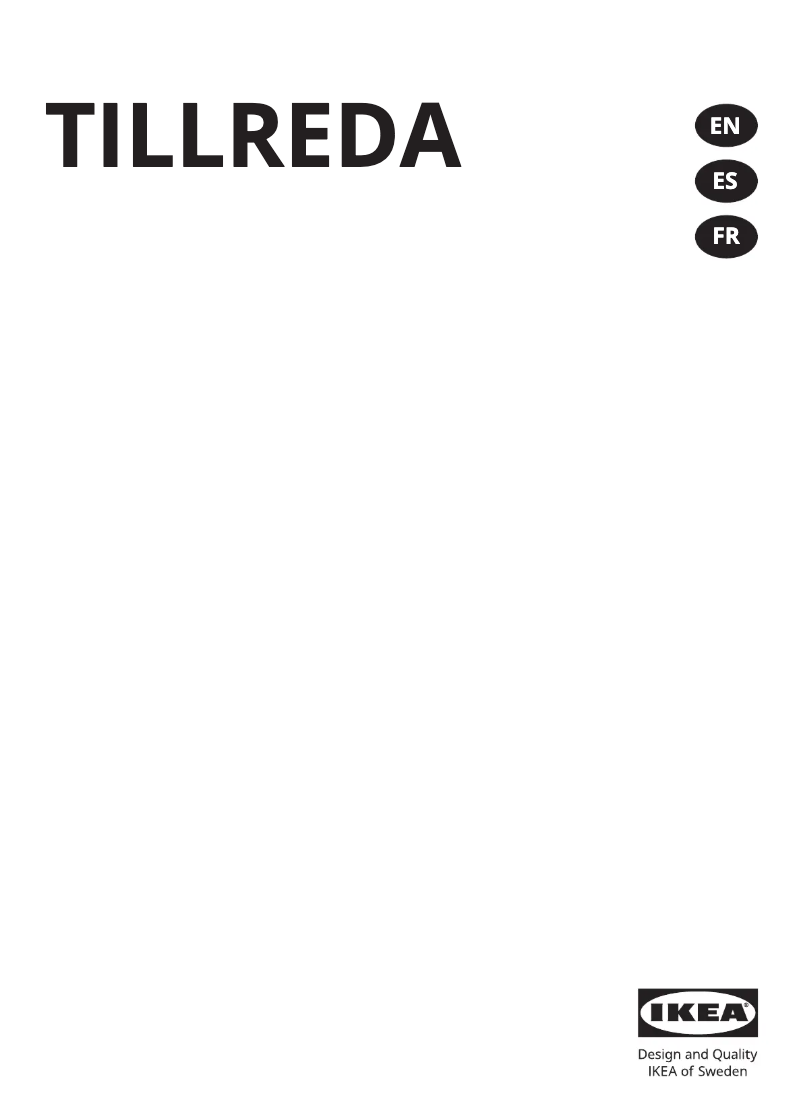 Page 1 de la notice Manuel utilisateur Ikea TILLREDA 105.464.77