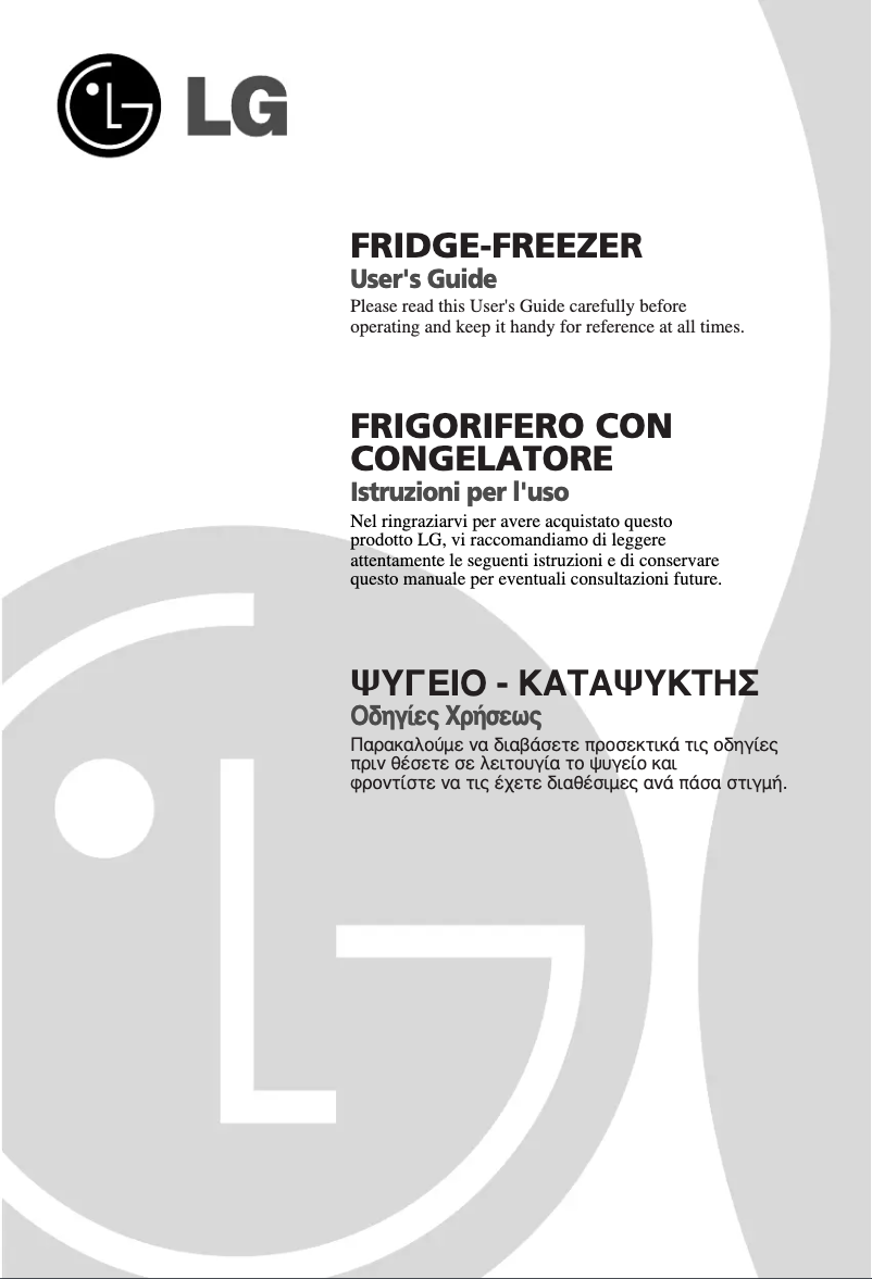 Page 1 of the manual User Manual LG GR-B469BNGZ