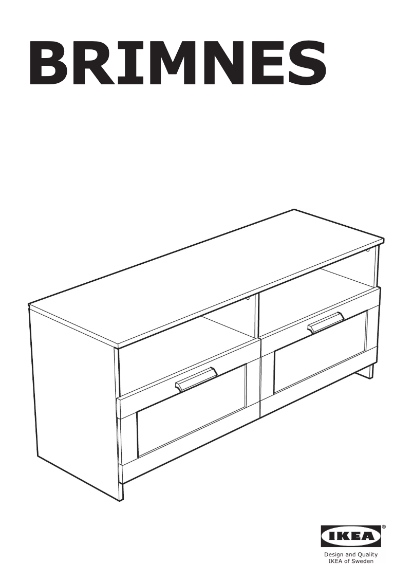 Page 1 de la notice Instructions / montage Ikea BRIMNES