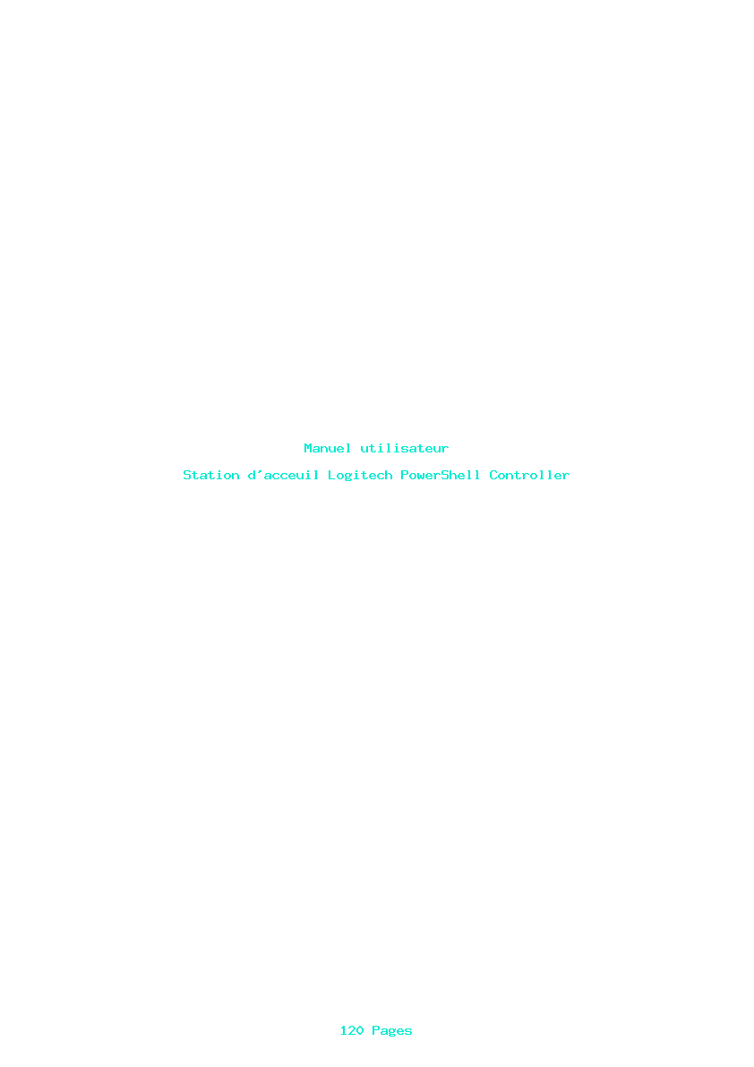 Page 1 de la notice Manuel utilisateur Logitech PowerShell Controller