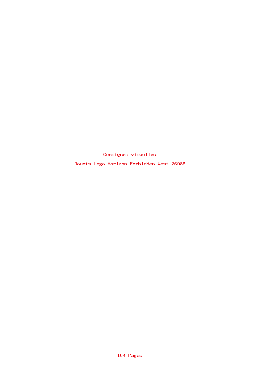 Page 1 de la notice Consignes visuelles Lego Horizon Forbidden West 76989
