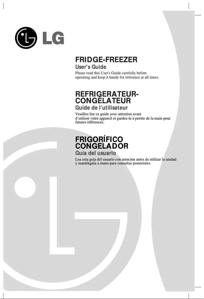 Page 1 de la notice Manuel utilisateur LG GR-B479BLQA