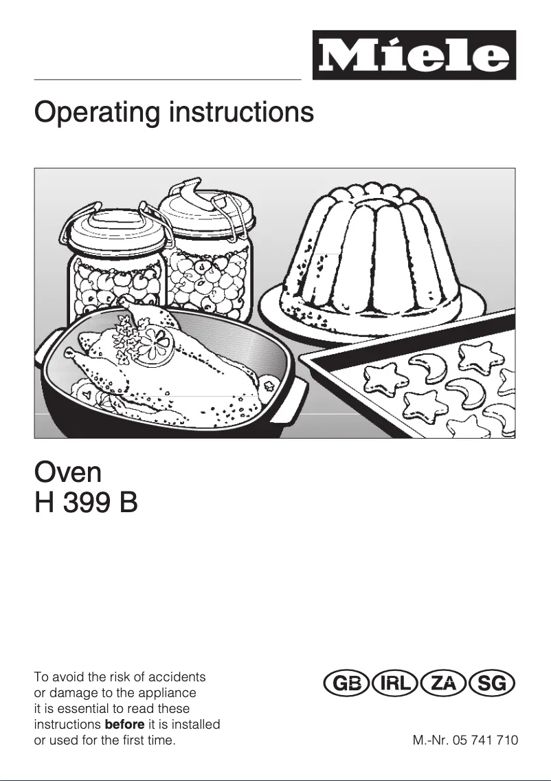 Page 1 de la notice Manuel utilisateur Miele H 399 B