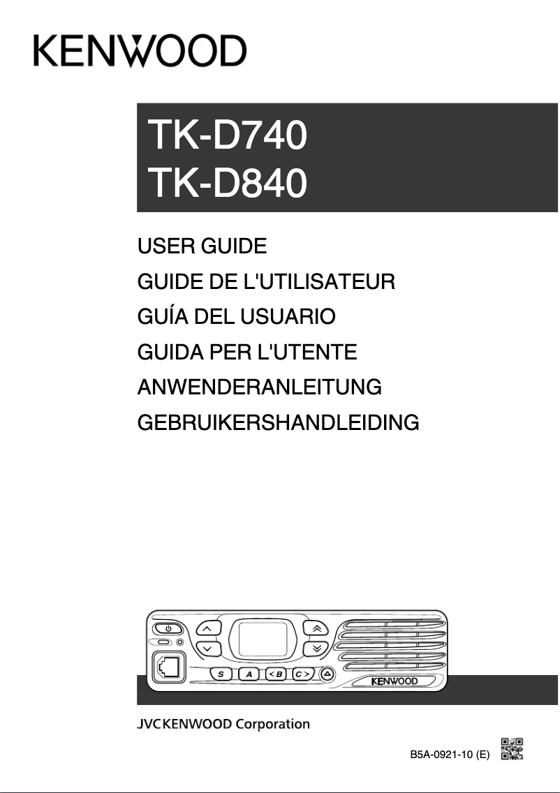 Page 1 de la notice Manuel utilisateur Kenwood TK-D740