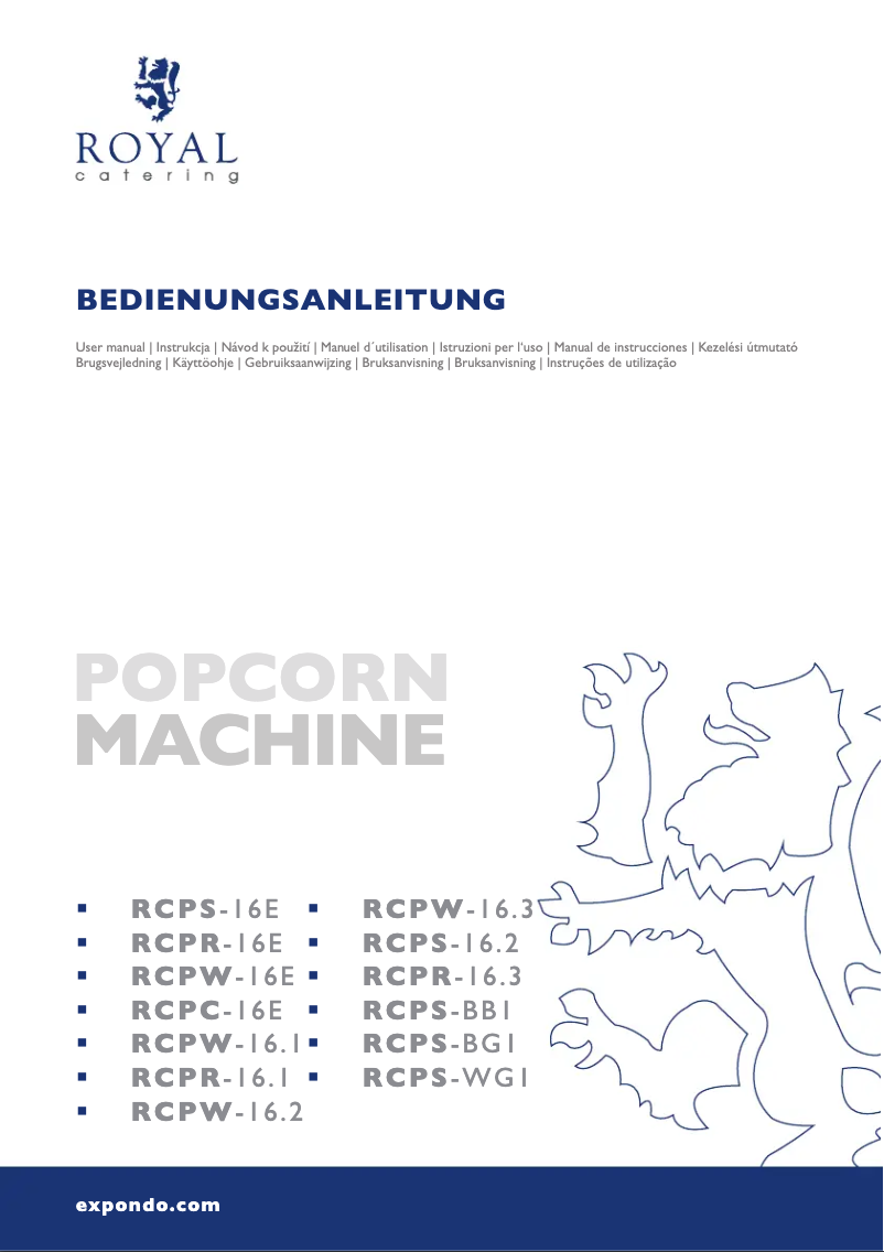 Page 1 de la notice Manuel utilisateur Royal Catering RCPR-16E