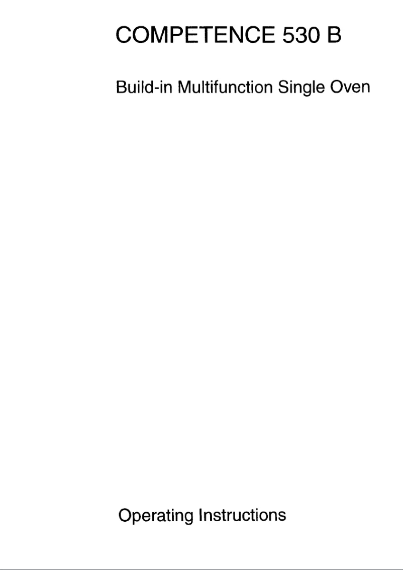 Page 1 de la notice Manuel utilisateur AEG Competence 530 B D