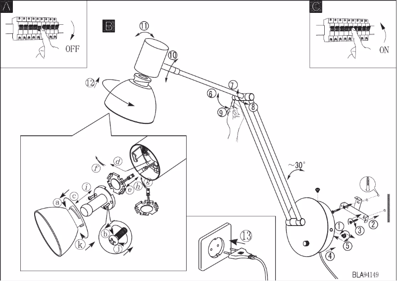 Page 1 de la notice Manuel utilisateur Eglo Falko 1