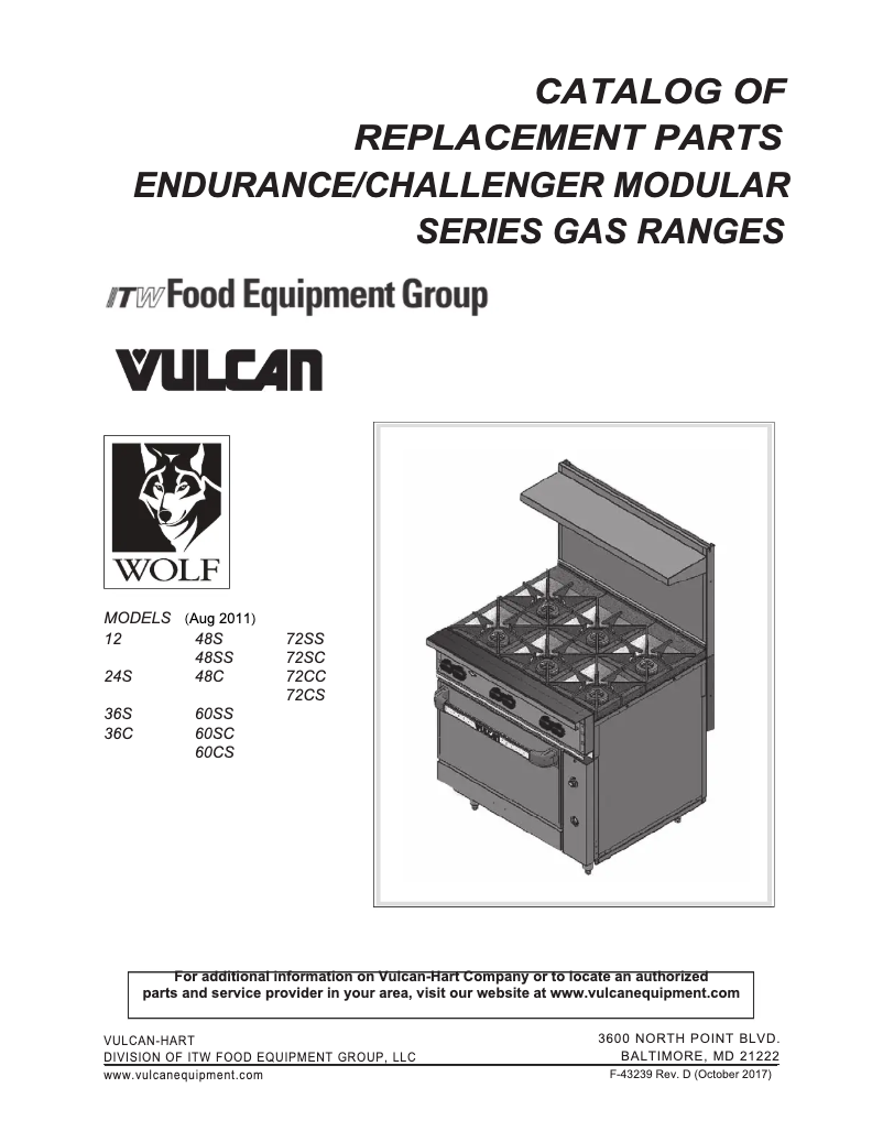 Page 1 de la notice Catalogue Vulcan 36S-2B24GT