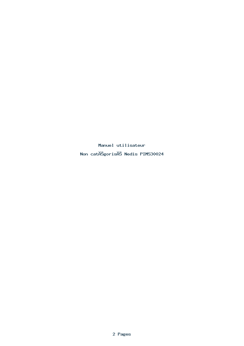 Page 1 de la notice Manuel utilisateur Nedis PIMS30024