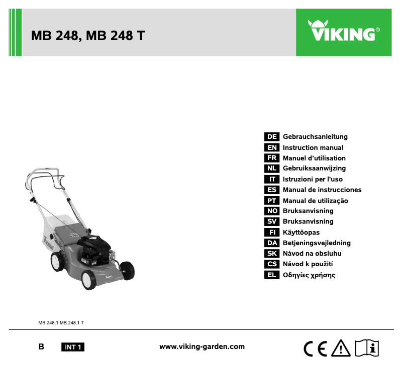 Page 1 de la notice Manuel utilisateur Viking MB 248