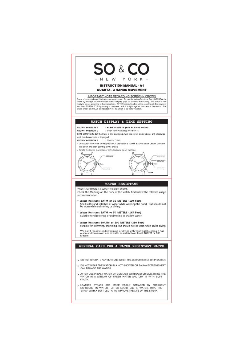 Page 1 de la notice Manuel utilisateur So & Co Studio 5061