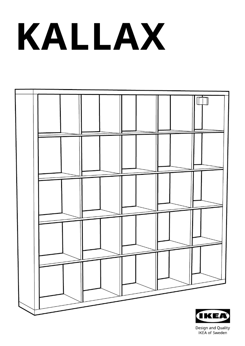 Page 1 de la notice Manuel utilisateur Ikea KALLAX 904.779.36