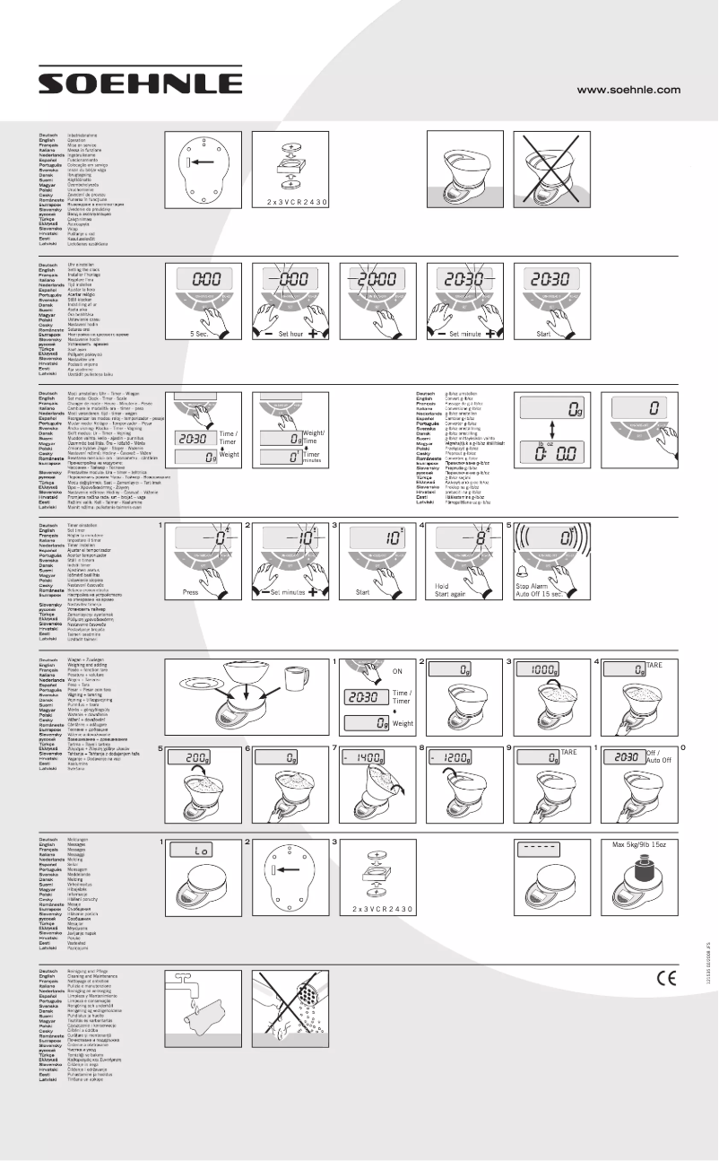 Page 1 de la notice Manuel utilisateur Soehnle Presto 67077 9
