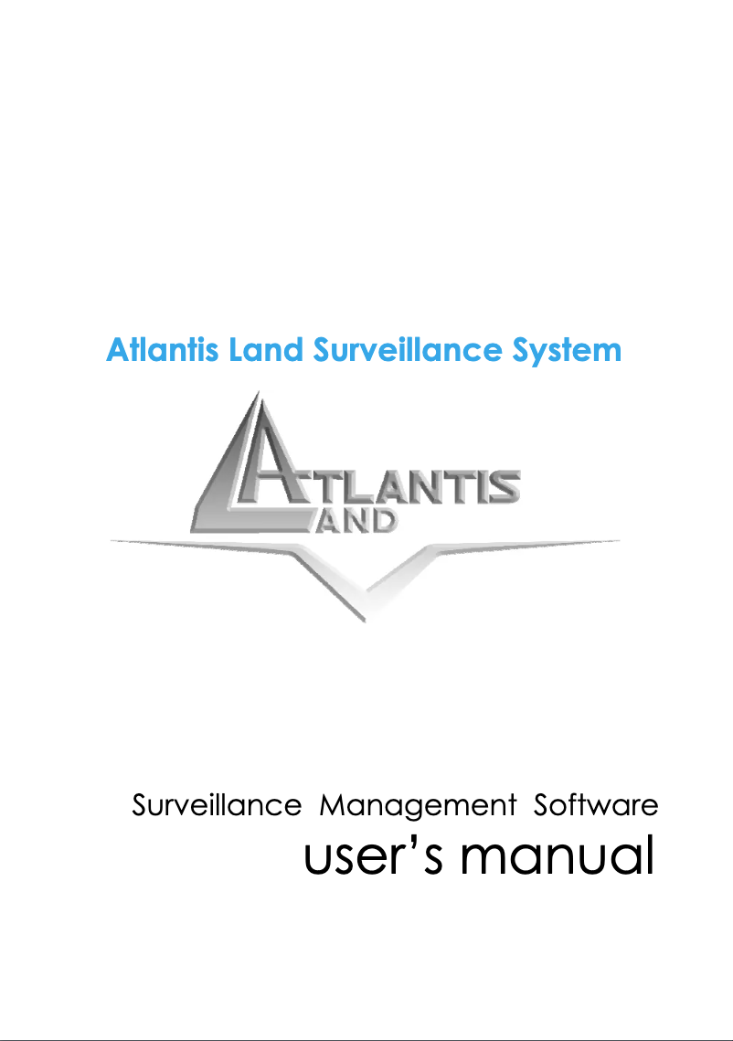 Page 1 de la notice Manuel utilisateur Atlantis Land NetCamera IPSS Professional