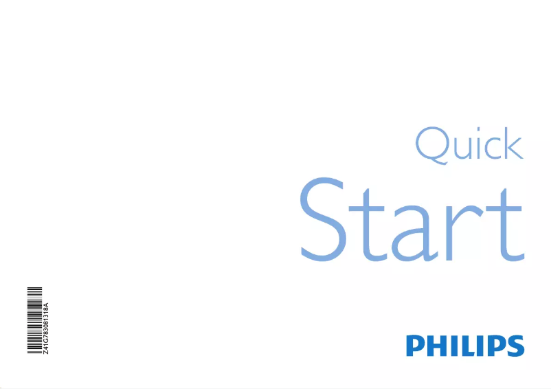 Page 1 of the manual Quick Start Guide Philips 42HFL5382