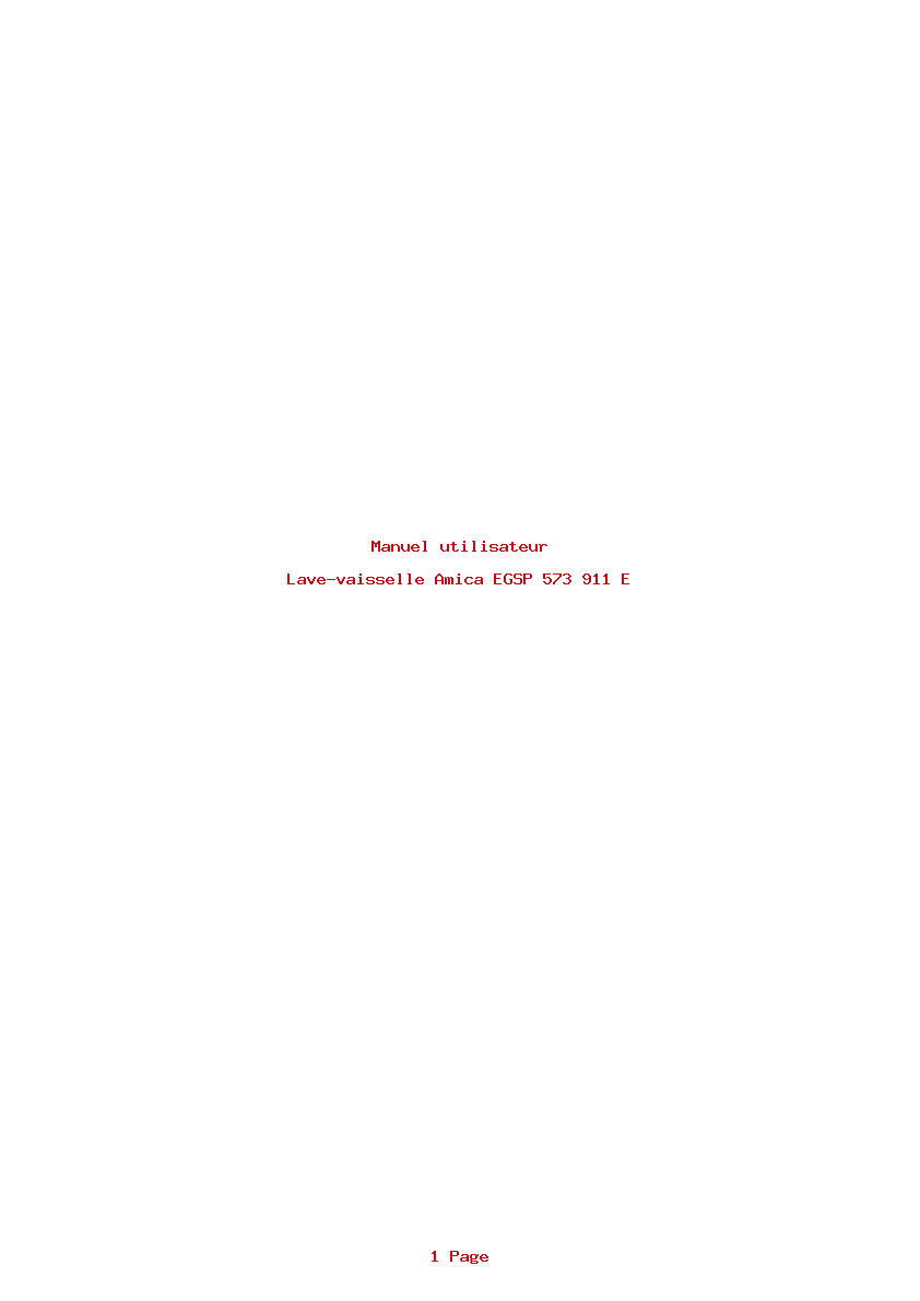 Image de la première page du manuel de l'appareil EGSP 573 911 E