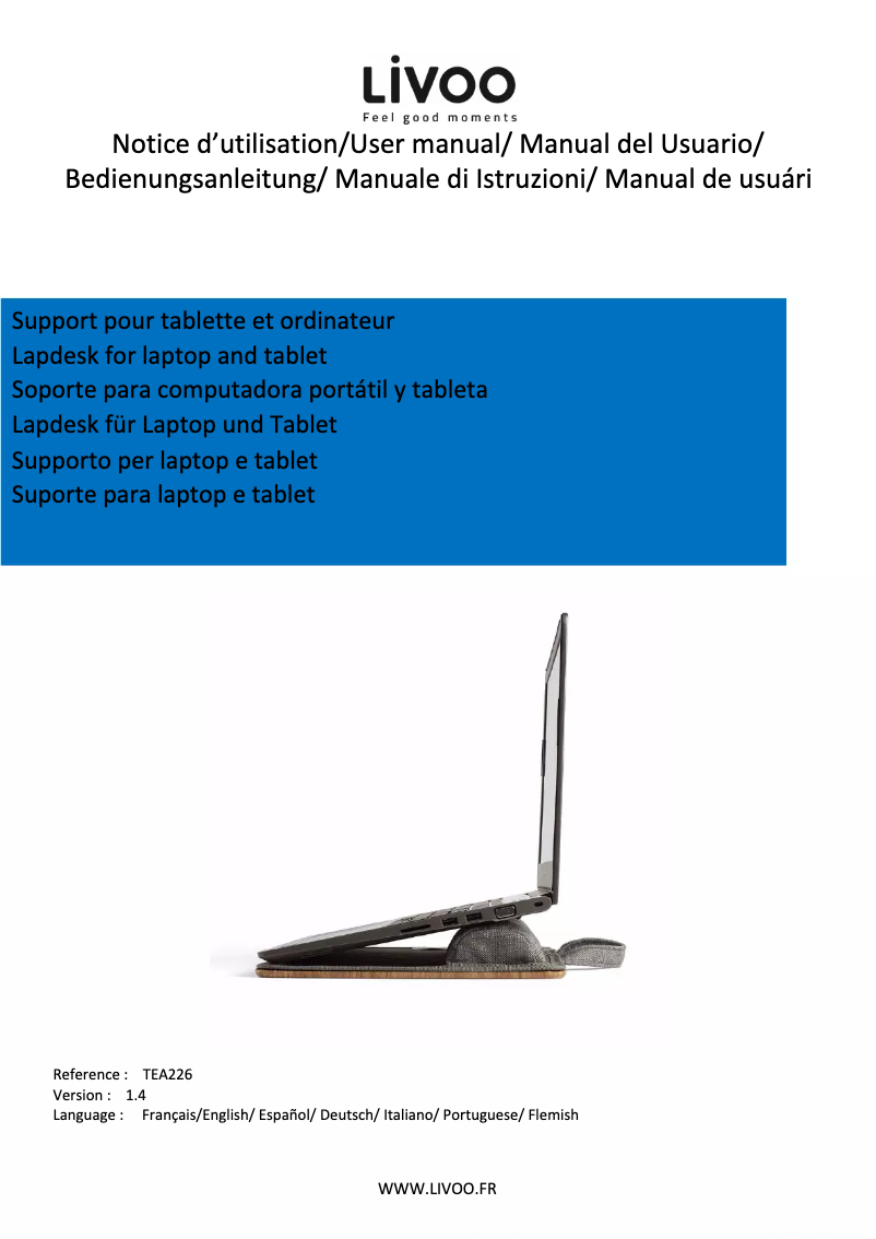 Page 1 de la notice Manuel utilisateur Livoo TEA226