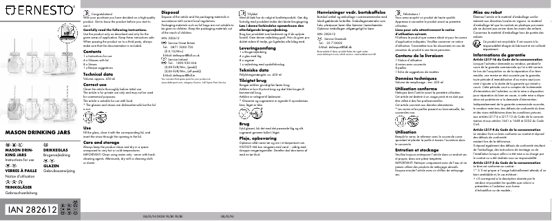 Page 1 de la notice Manuel utilisateur Ernesto IAN 282612