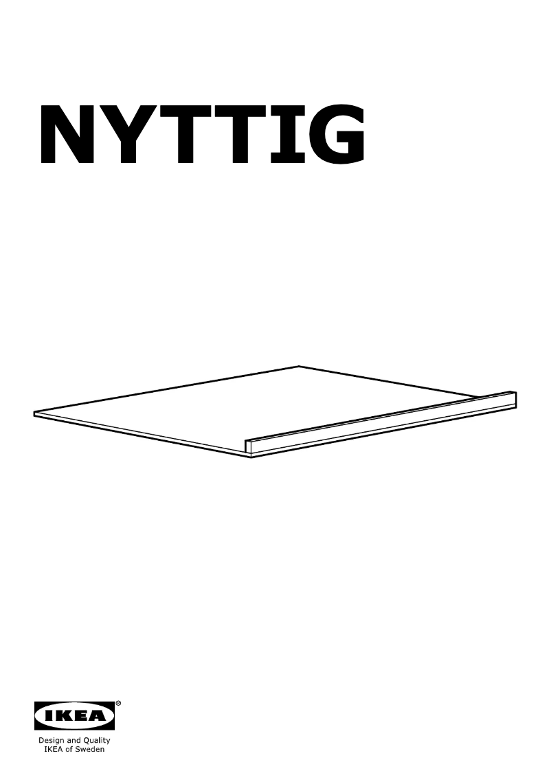 Page 1 de la notice Manuel utilisateur Ikea NYTTIG 102.432.96