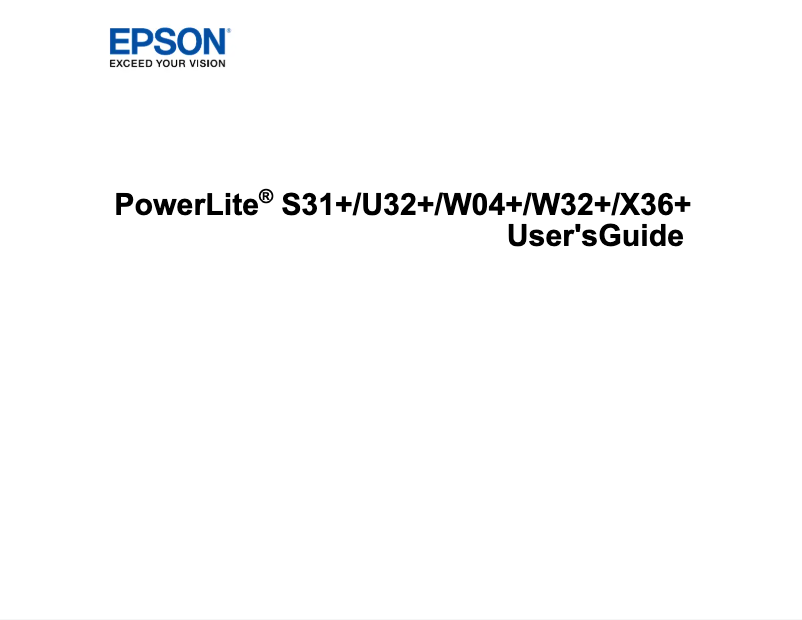Page 1 de la notice Manuel utilisateur Epson PowerLite G6870