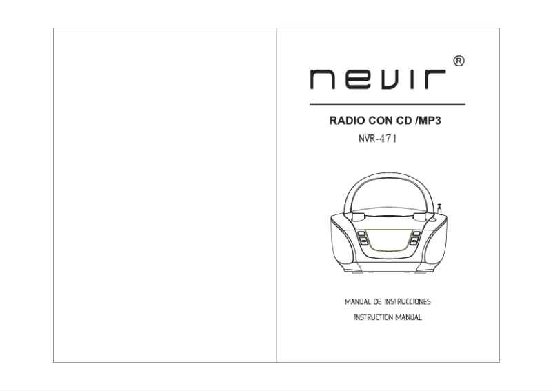 Page 1 de la notice Manuel utilisateur Nevir NVR-471