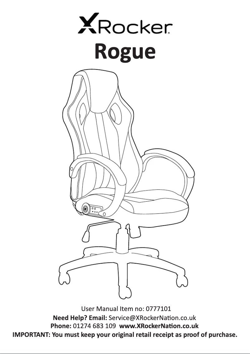 Page 1 de la notice Manuel utilisateur X Rocker Rogue