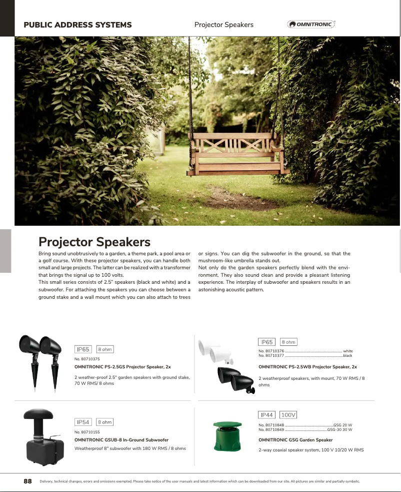 Page 1 de la notice Catalogue Omnitronic PS-2