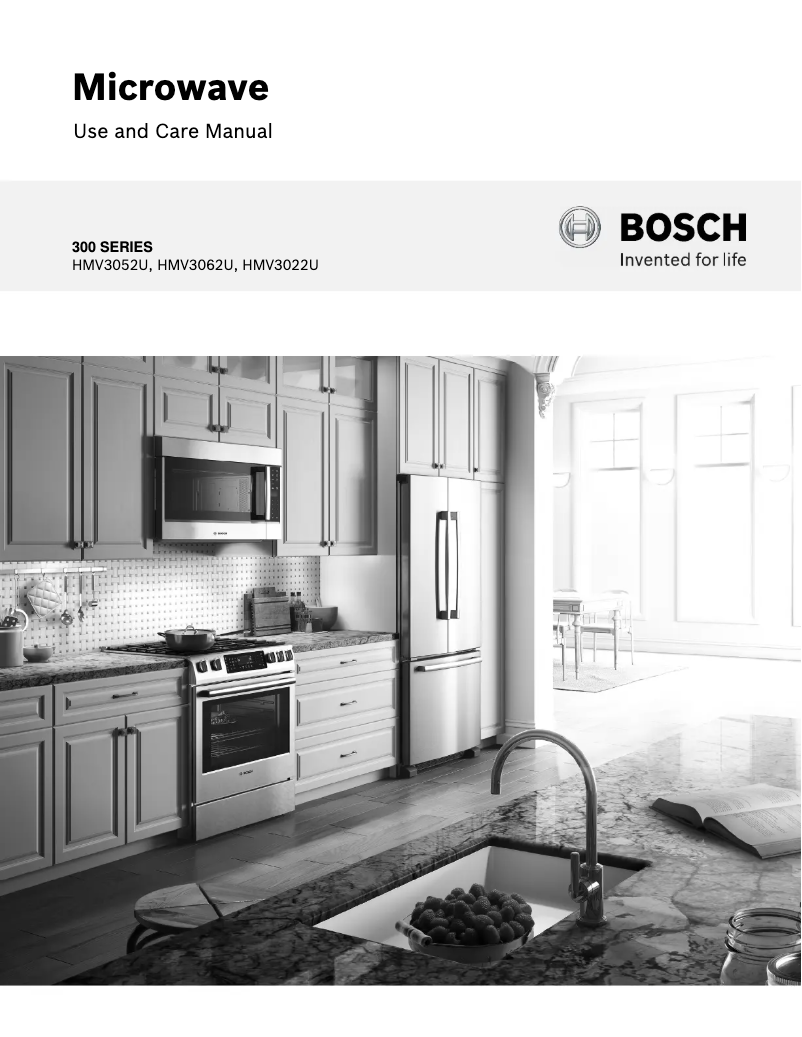 Page 1 de la notice Manuel utilisateur Bosch HMV3052U
