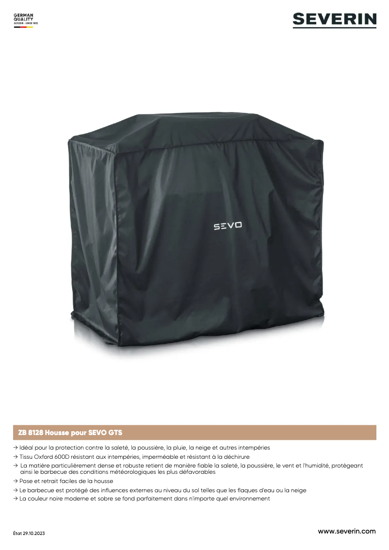 Page 1 de la notice Manuel utilisateur Severin ZB 8128