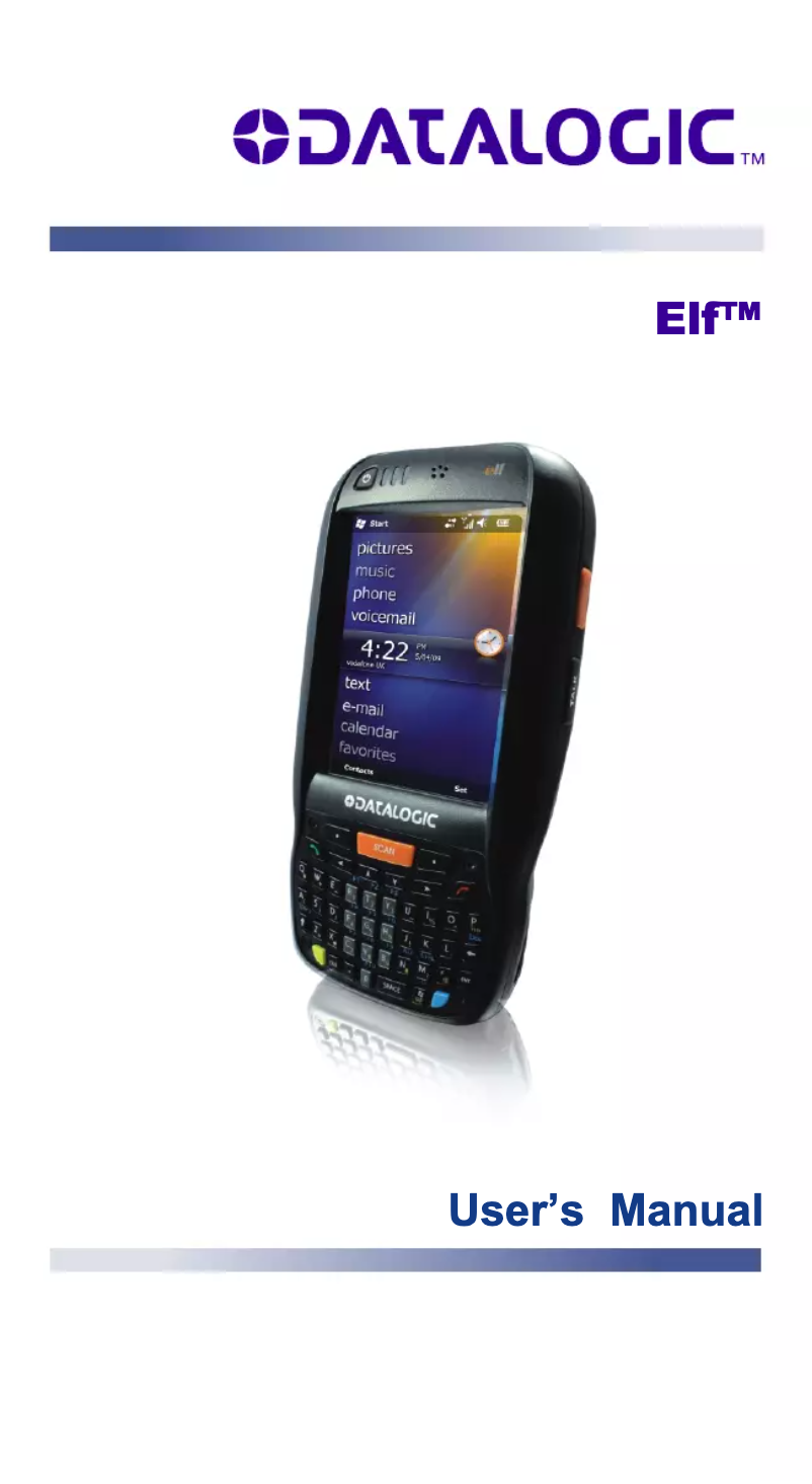 Page 1 de la notice Manuel utilisateur Datalogic 94ACC1382