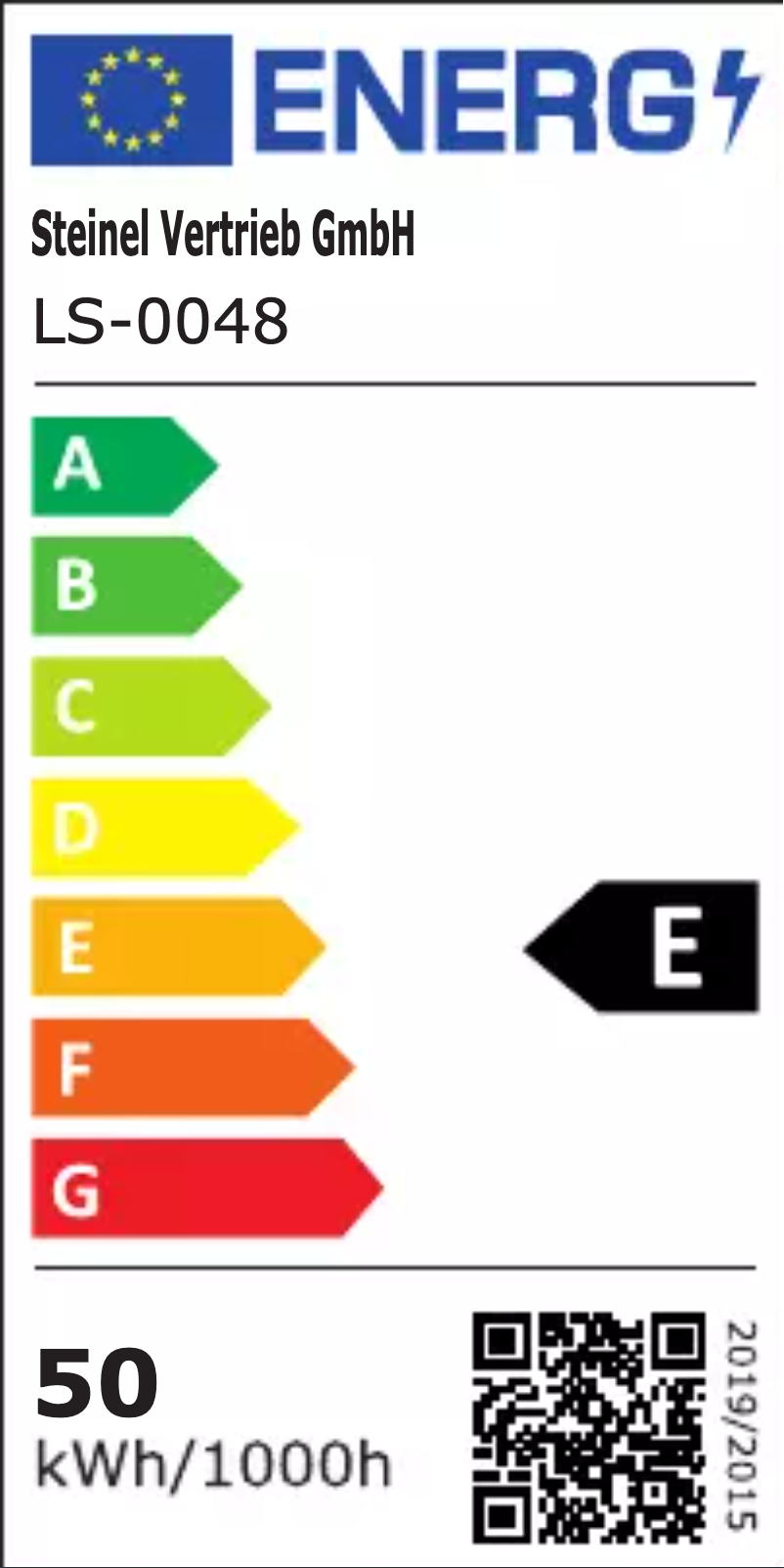 Página 1 del manual Etiqueta energética Steinel XLED PRO ONE Max S