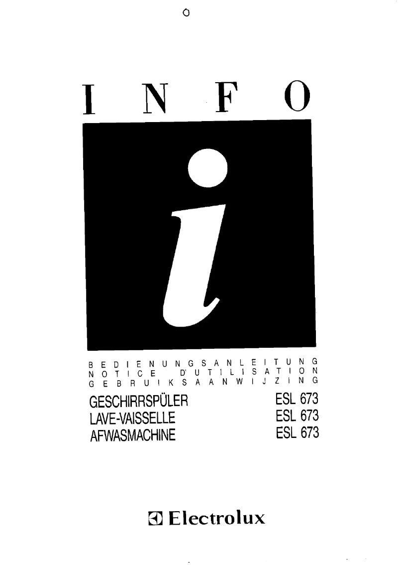 Página 1 del manual Manual de usuario Electrolux ESL673