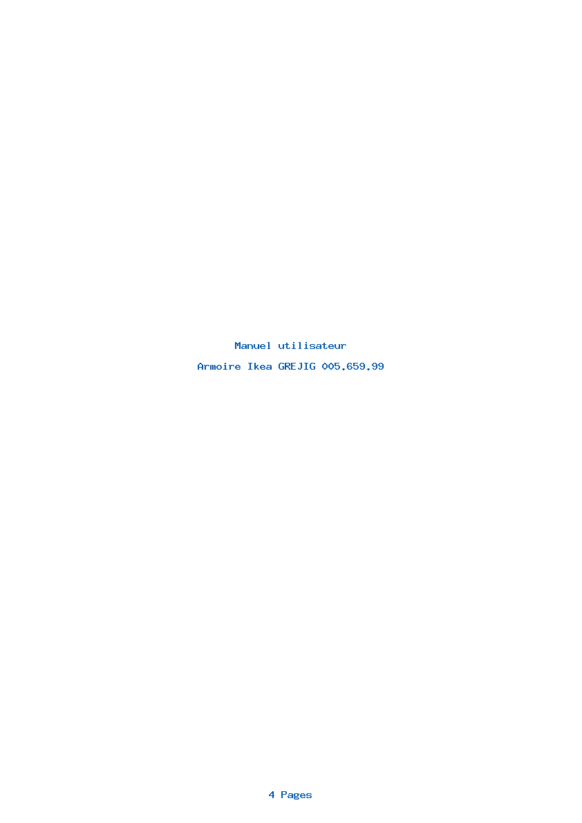 Page 1 de la notice Manuel utilisateur Ikea GREJIG 005.659.99