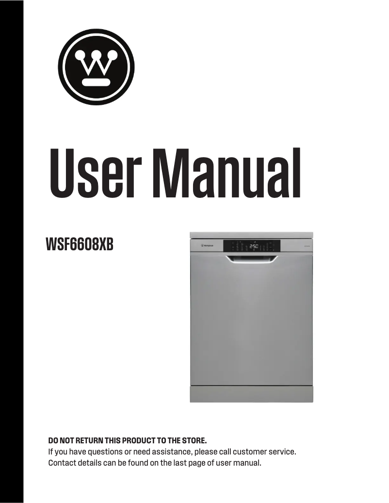 Página 1 del manual Manual de usuario Westinghouse WSF6608XB