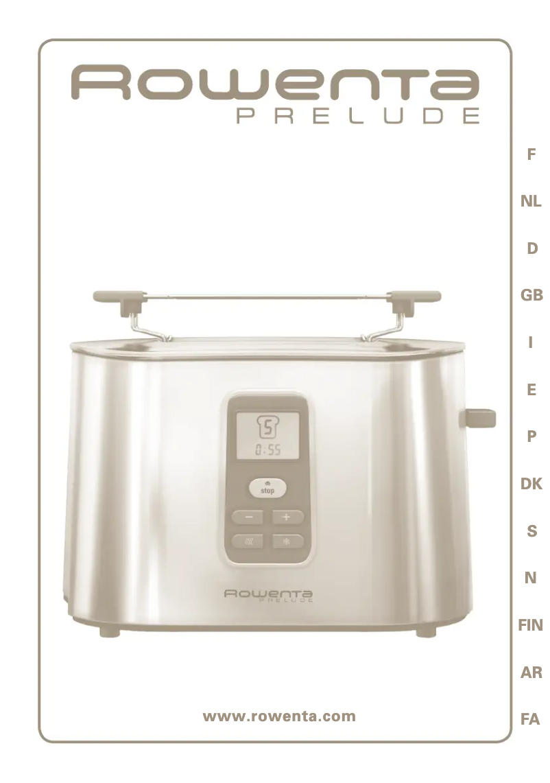 Page 1 de la notice Manuel utilisateur Rowenta Prelude TT616030