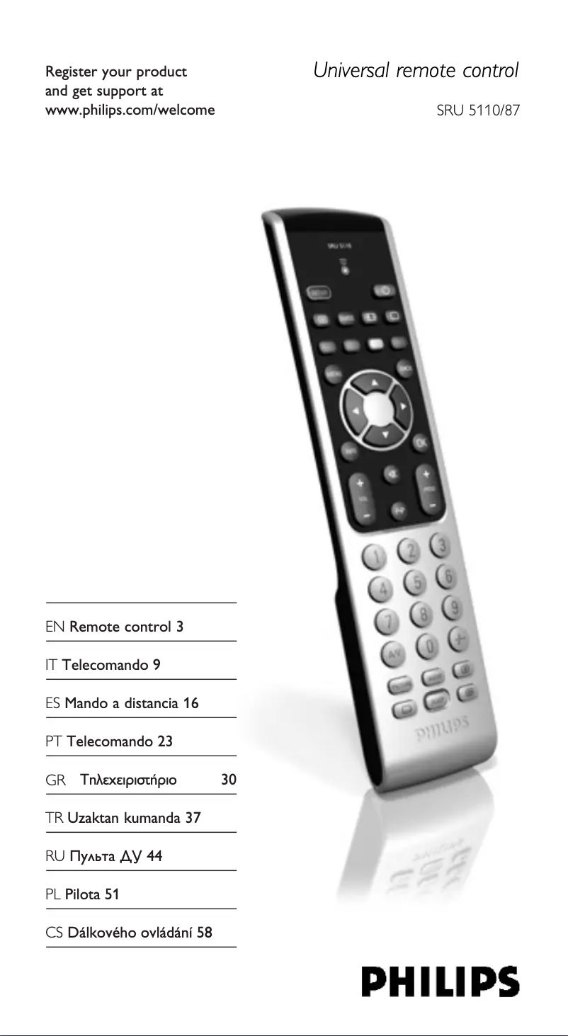 Página 1 del manual Manual de usuario Philips SRU5110