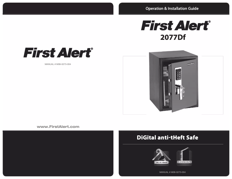 Page 1 de la notice Manuel utilisateur First Alert 2077DF