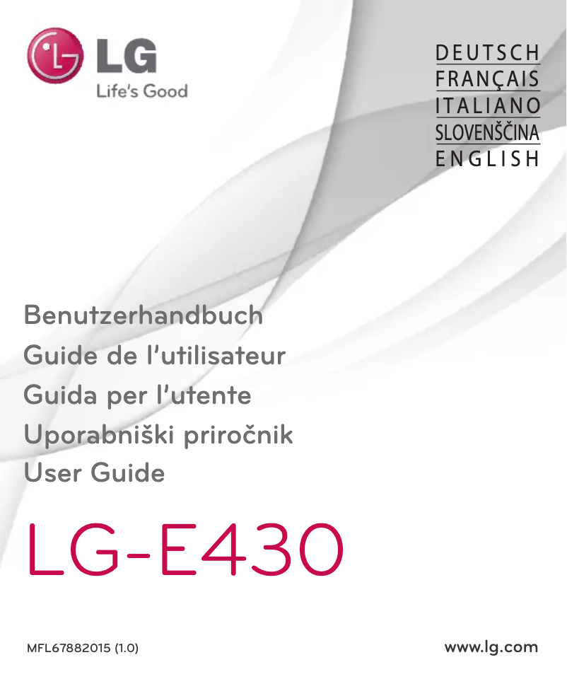 Page 1 of the manual User Manual LG LG-E430