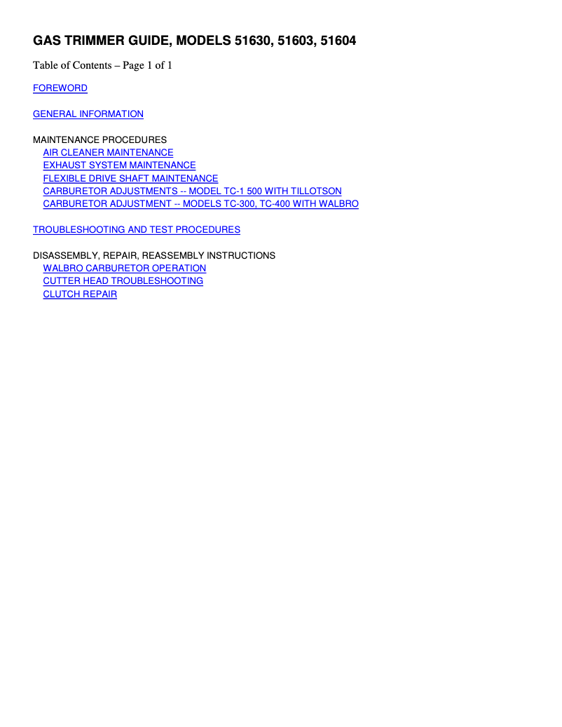 Page 1 de la notice Manuel utilisateur Toro 51630