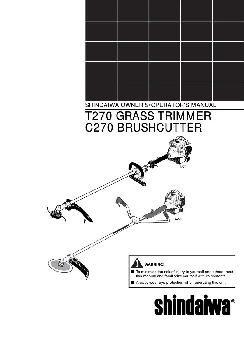 Page 1 de la notice Manuel utilisateur Shindaiwa C270