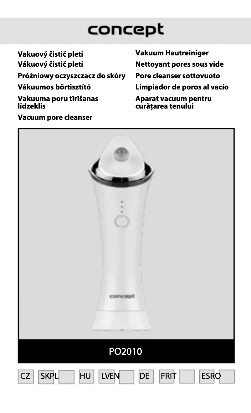 Page 1 de la notice Manuel utilisateur Concept Perfect Skin PO2010
