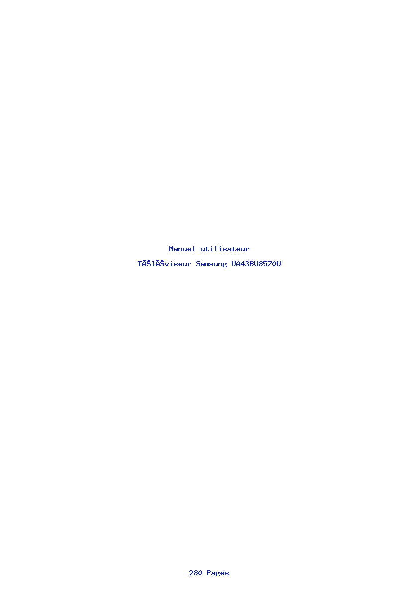 Page 1 de la notice Manuel utilisateur Samsung UA43BU8570U