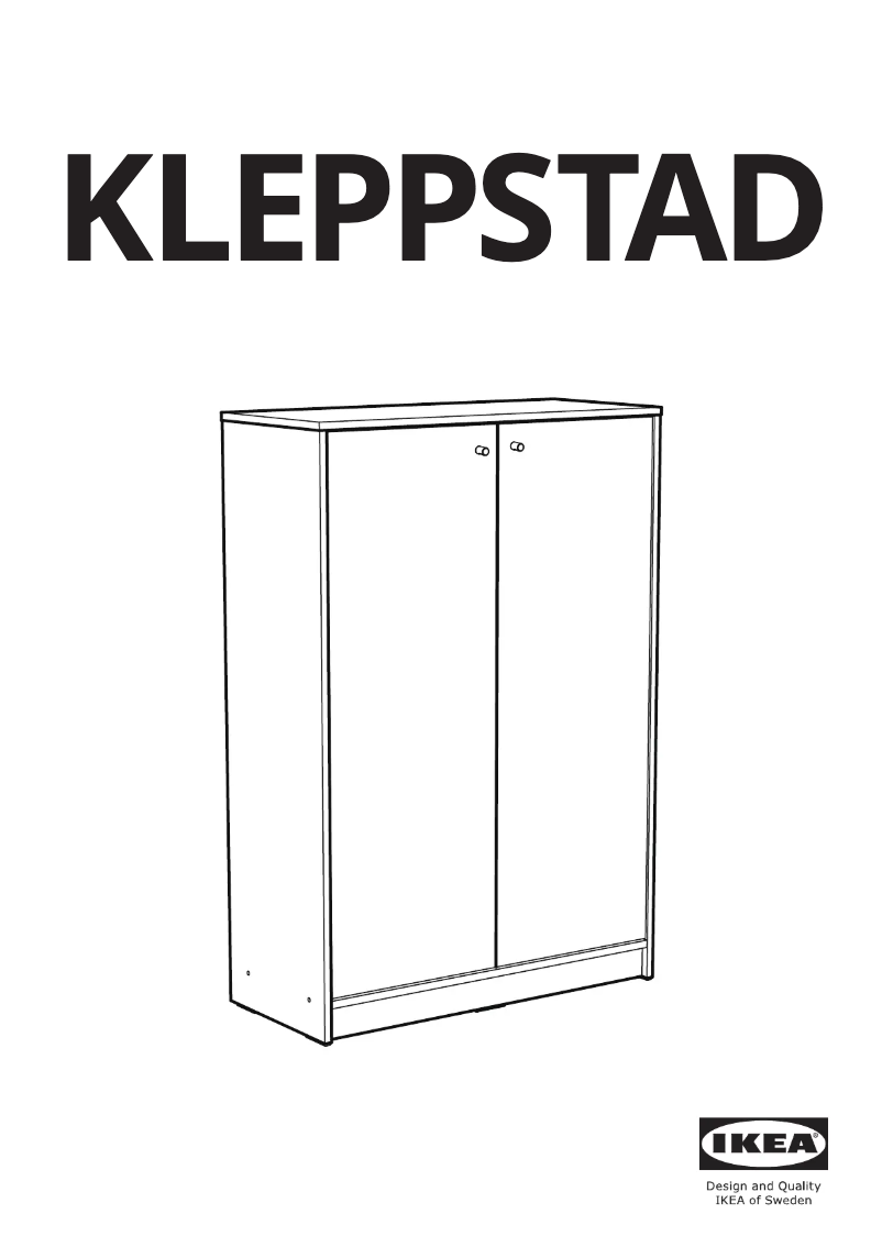 Page 1 de la notice Manuel utilisateur Ikea KLEPPSTAD 305.216.59