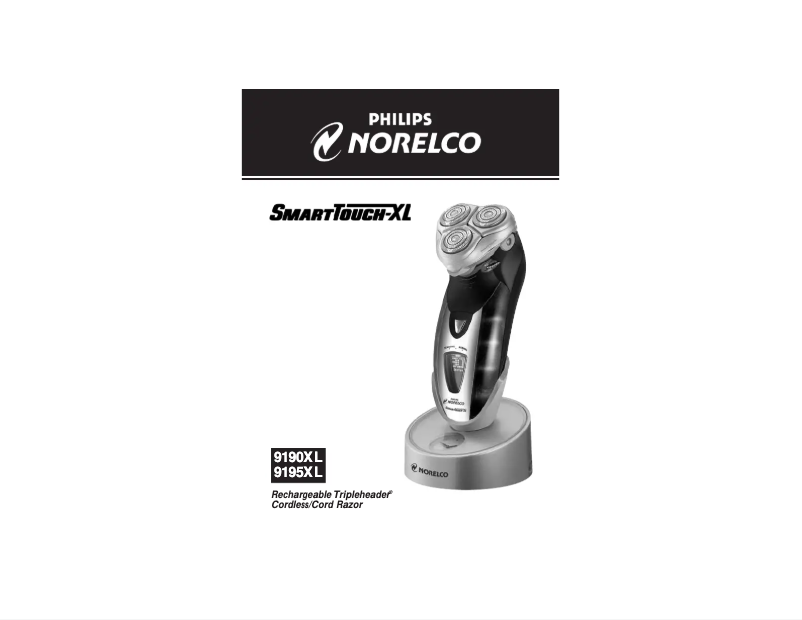 Página 1 del manual Manual de usuario Philips SensoTouch 3D 9195XL