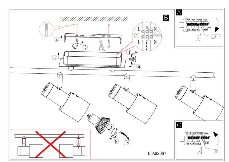 Page 1 de la notice Manuel utilisateur Eglo Davida